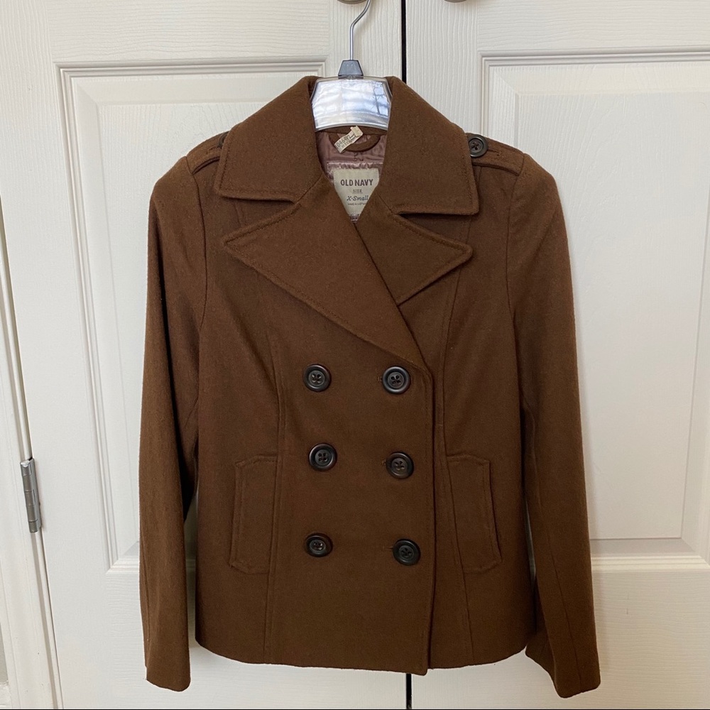 Old Navy Brown Pea Coat